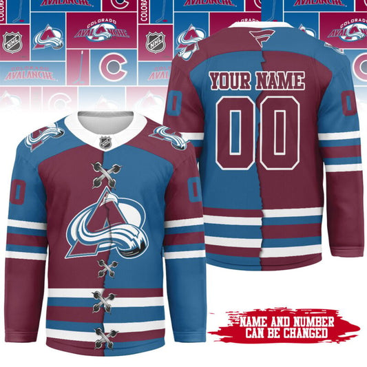 [SUPER SALE] NEW CUSTOMIZED NHL05 CAL COLORADO AVALANCHE UNISEX HOCKEY JERSEY