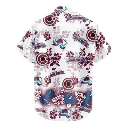 LIMITED EDITION - NEW CUSTOMIZED NHL05 CAL COLORADO AVALANCHE UNISEX HAWAIIAN SHIRT & SHORTS SET