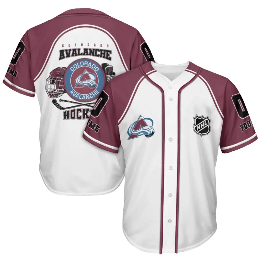 LIMITED EDITION - NEW CUSTOMIZED NHL05 CAL COLORADO AVALANCHE BASEBALL JERSEY