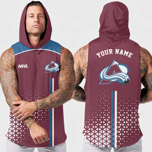 LIMITED EDITION - NEW CUSTOMIZED NHL05 CAL COLORADO AVALANCHE HOODED TANK TOP