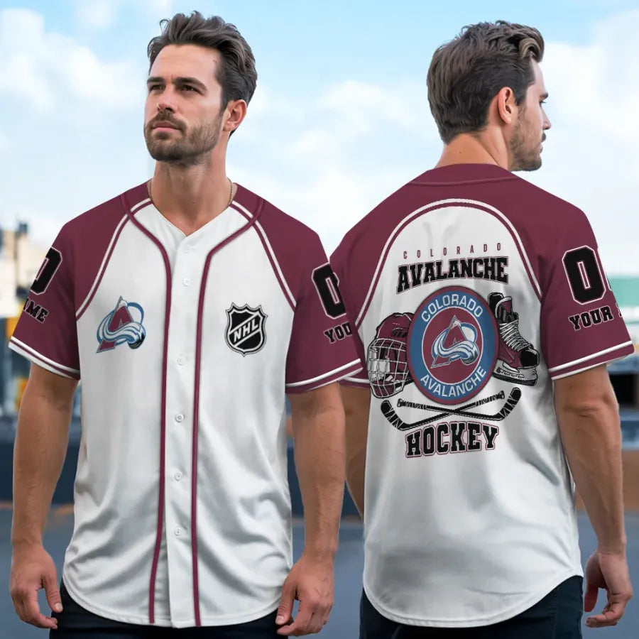 LIMITED EDITION - NEW CUSTOMIZED NHL05 CAL COLORADO AVALANCHE BASEBALL JERSEY