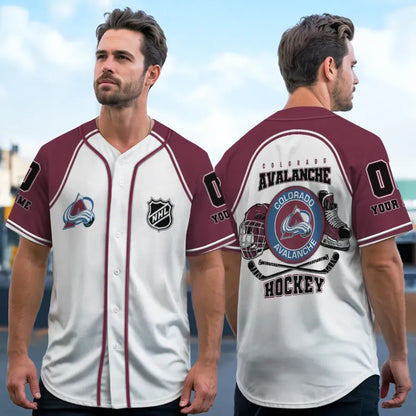 LIMITED EDITION - NEW CUSTOMIZED NHL05 CAL COLORADO AVALANCHE BASEBALL JERSEY