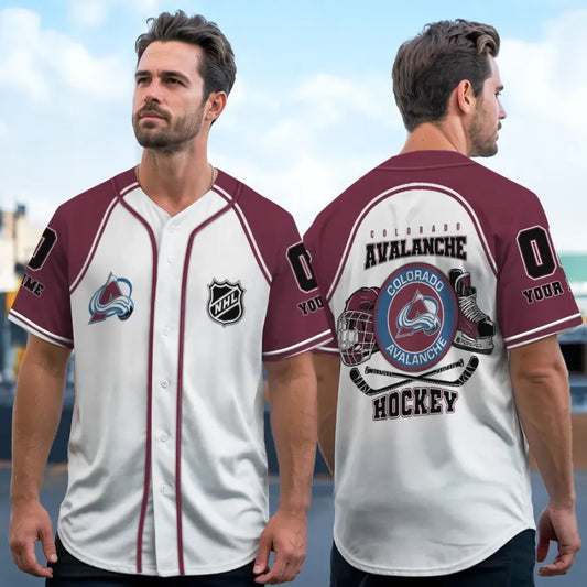 LIMITED EDITION - NEW CUSTOMIZED NHL05 CAL COLORADO AVALANCHE BASEBALL JERSEY