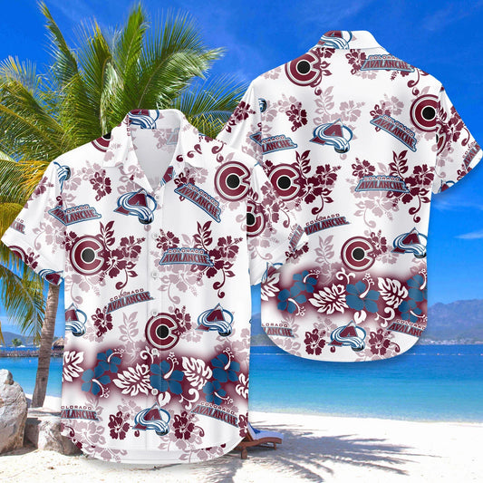 LIMITED EDITION - NEW CUSTOMIZED NHL05 CAL COLORADO AVALANCHE UNISEX HAWAIIAN SHIRT & SHORTS SET