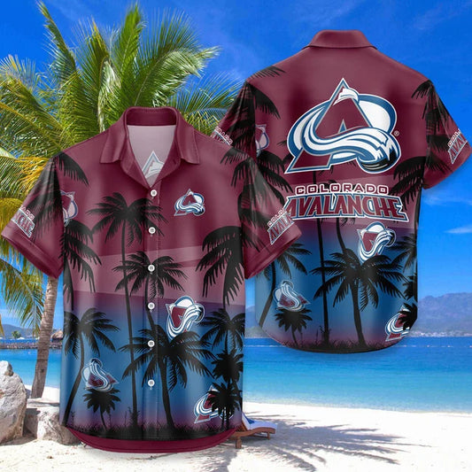 LIMITED EDITION - NEW CUSTOMIZED NHL05 CAL COLORADO AVALANCHE UNISEX HAWAIIAN SHIRT & SHORTS SET