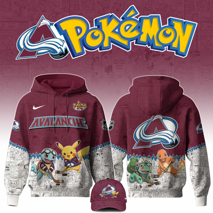 LIMITED EDITION - NEW CUSTOMIZED NHL05 CAL COLORADO AVALANCHE X POKÉMON T-SHIRT, SWEATSHIRT, HOODIE & ZIP HOODIE