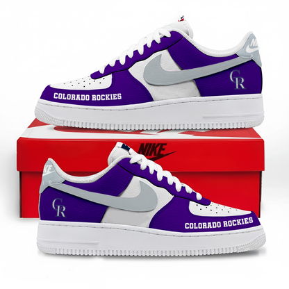 LIMITED EDITION - NEW CUSTOMIZED MLB30 COR COLORADO ROCKIES AF1 SNEAKERS