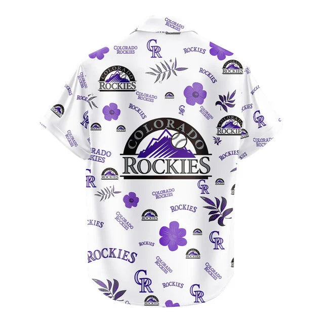 LIMITED EDITION - NEW CUSTOMIZED MLB30 COR COLORADO ROCKIES UNISEX HAWAIIAN SHIRT & SHORTS SET