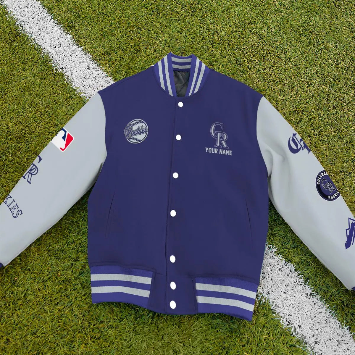 LIMITED EDITION - NEW PREMIUM MLB30 COR COLORADO ROCKIES SATIN VARSITY JACKET