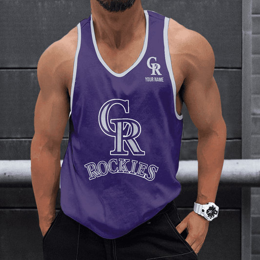 LIMITED EDITION - NEW CUSTOMIZED MLB30 COLORADO ROCKIES UNISEX TANK TOP