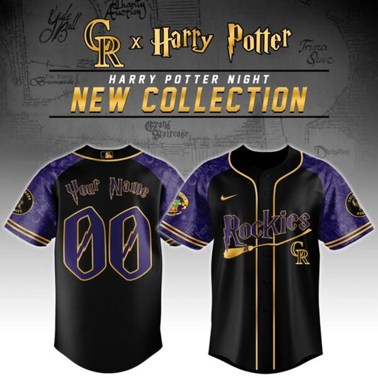 LIMITED EDITION - NEW CUSTOMIZED MLB30 COR COLORADO ROCKIES x HARRY POTTER BASEBALL JERSEY