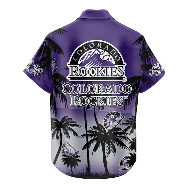 LIMITED EDITION - NEW CUSTOMIZED MLB30 COR COLORADO ROCKIES UNISEX HAWAIIAN SHIRT & SHORTS SET