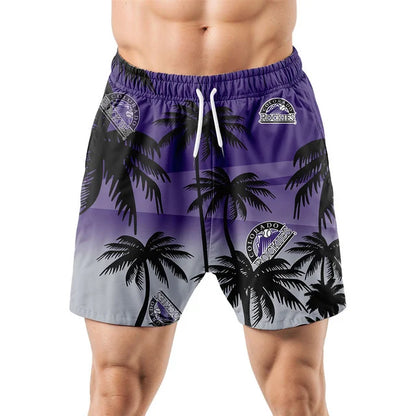 LIMITED EDITION - NEW CUSTOMIZED MLB30 COR COLORADO ROCKIES UNISEX HAWAIIAN SHIRT & SHORTS SET