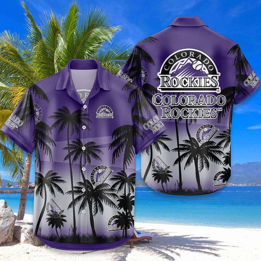 LIMITED EDITION - NEW CUSTOMIZED MLB30 COR COLORADO ROCKIES UNISEX HAWAIIAN SHIRT & SHORTS SET