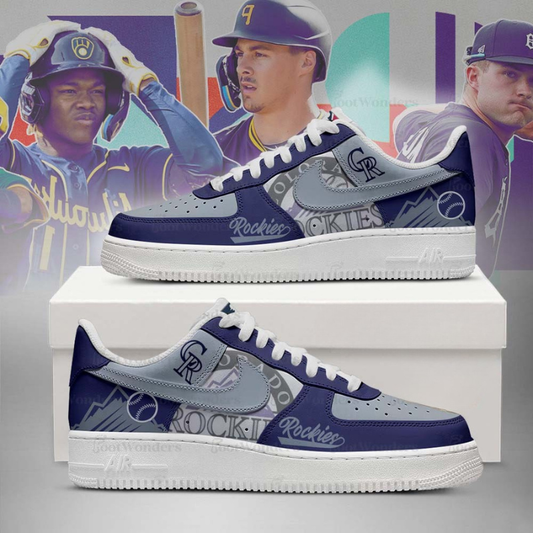 LIMITED EDITION - NEW CUSTOMIZED MLB30 CL ROCKIES AF1 SHOES