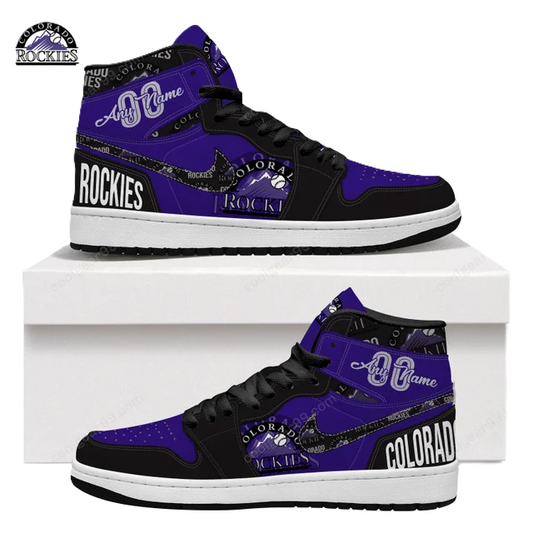 LIMITED EDITION - NEW CUSTOMIZED MLB30 CL ROCKIES AIR JORDAN SNEAKERS