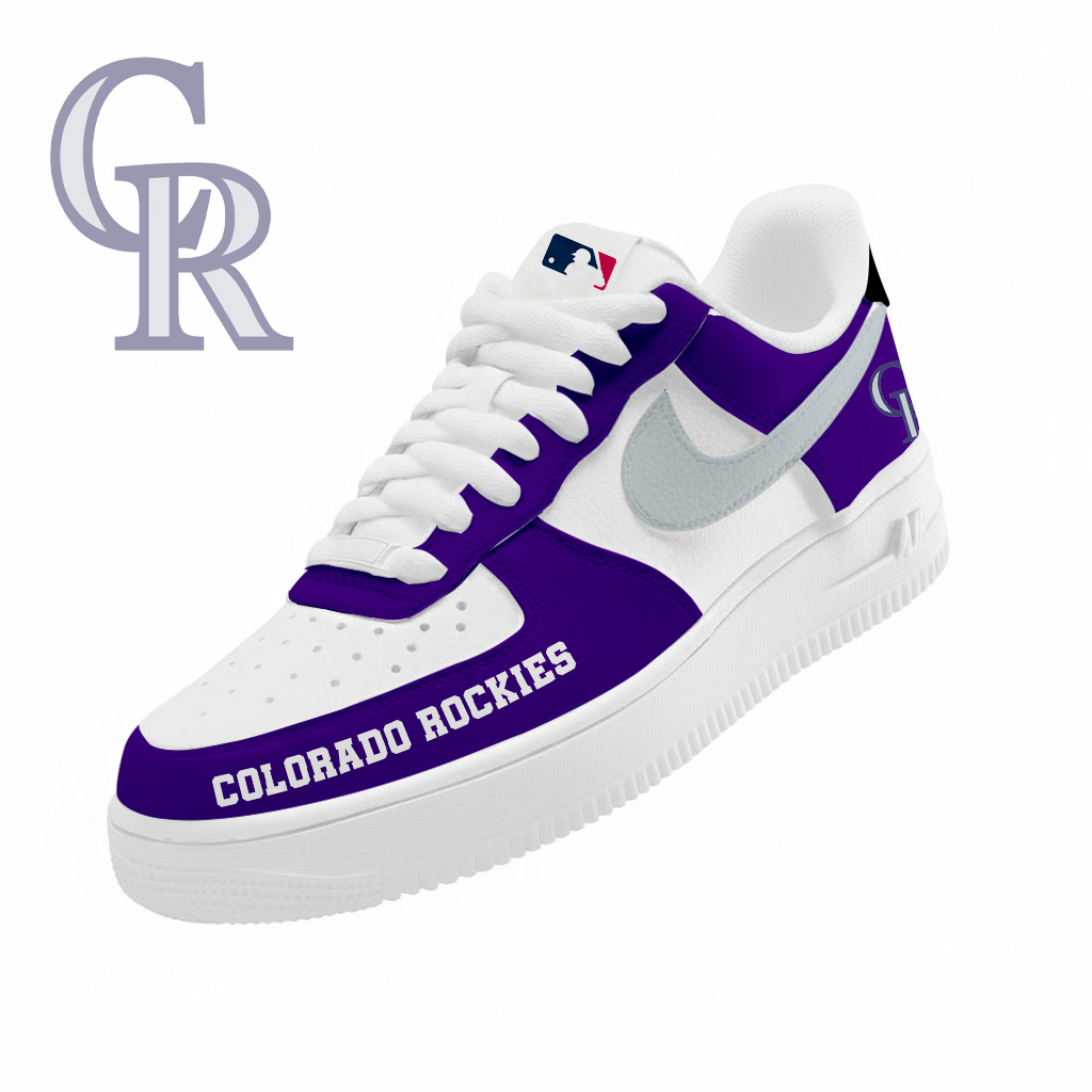 LIMITED EDITION - NEW CUSTOMIZED MLB30 COR COLORADO ROCKIES AF1 SNEAKERS