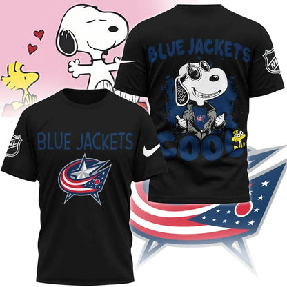 LIMITED EDITION - NEW CUSTOMIZED NHL18 CBJ COLUMBUS BLUE JACKETS X SNOOPY T-SHIRT, SWEATSHIRT, HOODIE & ZIP HOODIE