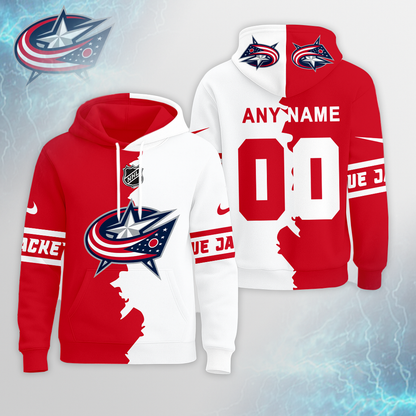 LIMITED EDITION - NEW CUSTOMIZED NHL18 CBJ COLUMBUS BLUE JACKETS UNISEX T-SHIRT, POLO, HOODIE & JACKETS