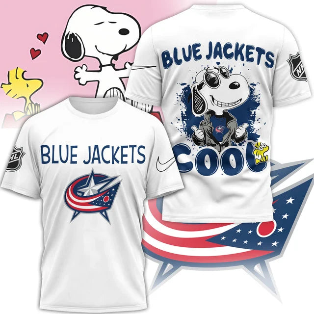 LIMITED EDITION - NEW CUSTOMIZED NHL18 CBJ COLUMBUS BLUE JACKETS X SNOOPY T-SHIRT, SWEATSHIRT, HOODIE & ZIP HOODIE