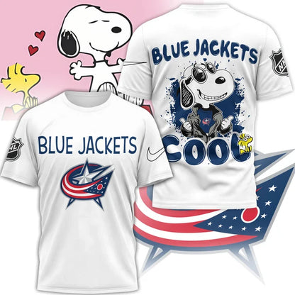 LIMITED EDITION - NEW CUSTOMIZED NHL18 CBJ COLUMBUS BLUE JACKETS X SNOOPY T-SHIRT, SWEATSHIRT, HOODIE & ZIP HOODIE