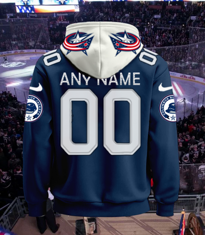 LIMITED EDITION - NEW CUSTOMIZED NHL18 CBJ COLUMBUS BLUE JACKETS UNISEX T-SHIRT, POLO, HOODIE & JACKETS