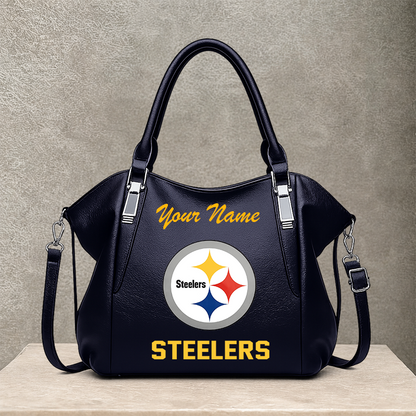 LIMITED EDITION - NEW CUSTOMIZED NFL14 PSB PITTSBURGH STEELERS SHOULDER HANDBAG