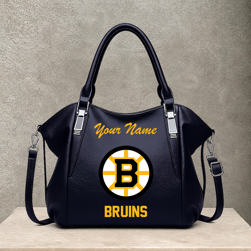 LIMITED EDITION - NEW CUSTOMIZED NHL02 BTB BOSTON BRUINS SHOULDER HANDBAG