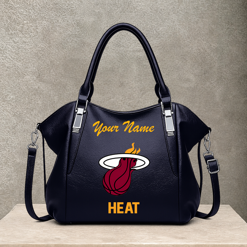 LIMITED EDITION - NEW CUSTOMIZED NBA20 MHE MIAMI HEAT SHOULDER HANDBAG