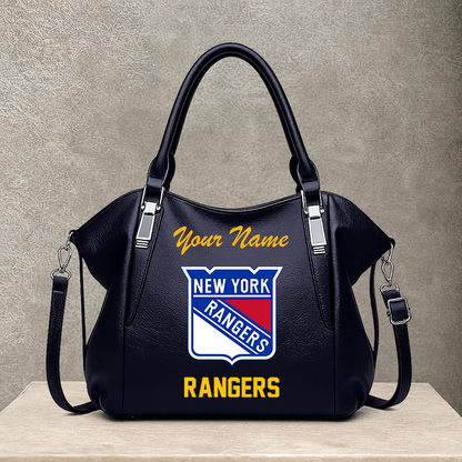 LIMITED EDITION - NEW CUSTOMIZED NHL24 NYR NEW YORK RANGERS SHOULDER HANDBAG