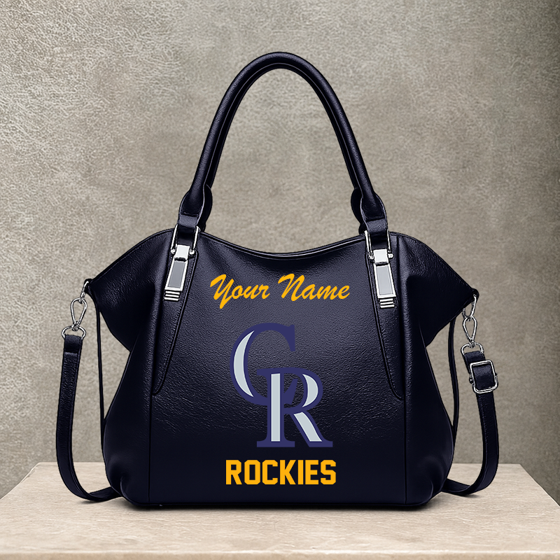 LIMITED EDITION - NEW CUSTOMIZED MLB30 COR COLORADO ROCKIES SHOULDER HANDBAG