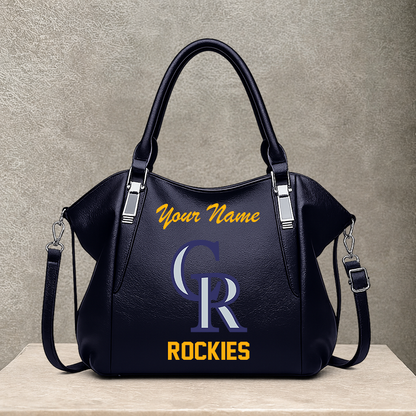 LIMITED EDITION - NEW CUSTOMIZED MLB30 COR COLORADO ROCKIES SHOULDER HANDBAG