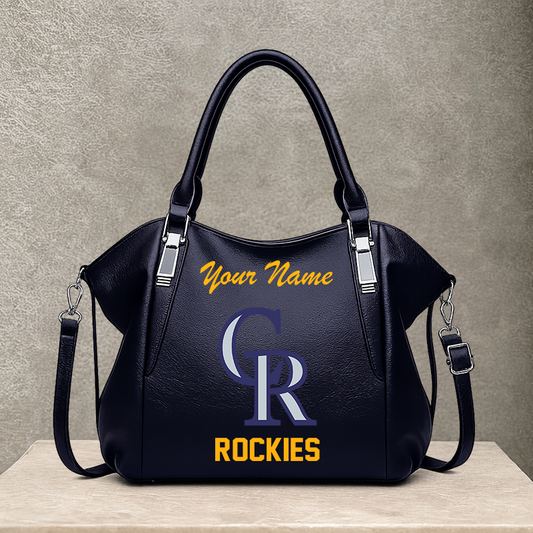 LIMITED EDITION - NEW CUSTOMIZED MLB30 COR COLORADO ROCKIES SHOULDER HANDBAG