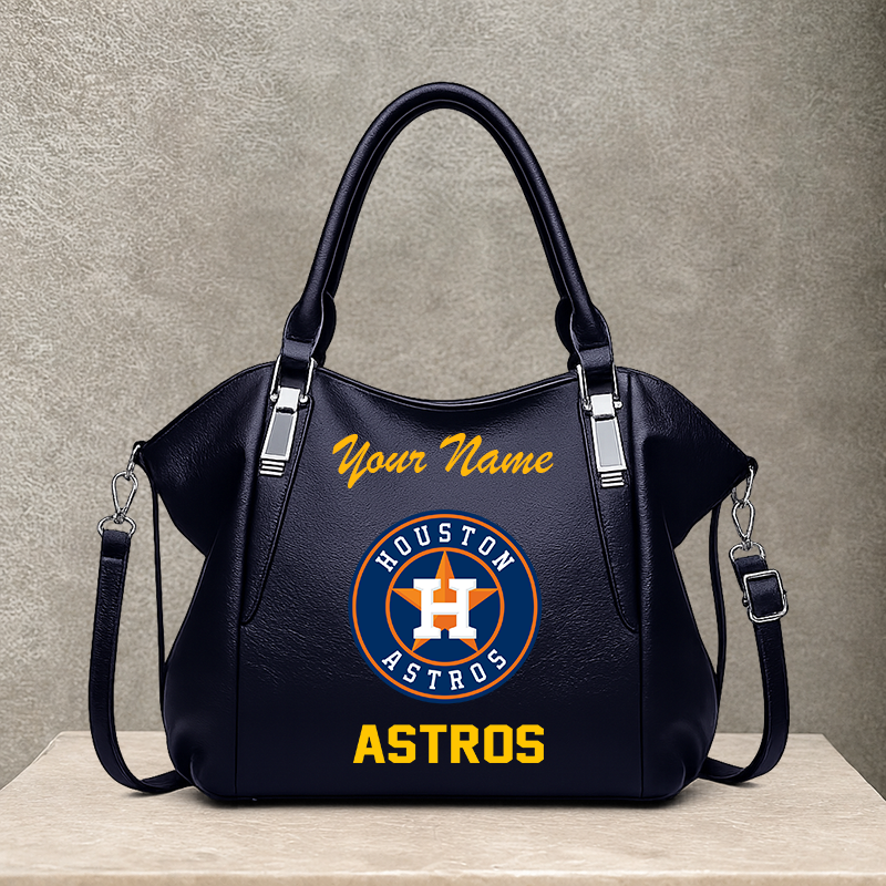 LIMITED EDITION - NEW CUSTOMIZED MLB10 HAS HOUSTON ASTROS SHOULDER HANDBAG