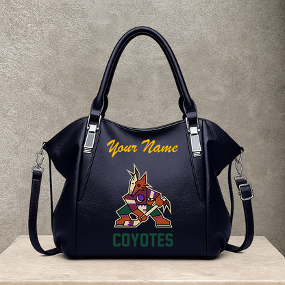 LIMITED EDITION - NEW CUSTOMIZED NHL30 AZC ARIZONA COYOTES SHOULDER HANDBAG