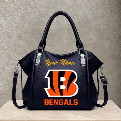 LIMITED EDITION - NEW CUSTOMIZED NFL16 CCB CINCINNATI BENGALS SHOULDER HANDBAG