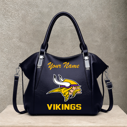 LIMITED EDITION - NEW CUSTOMIZED NFL05 MVK MINNESOTA VIKINGS SHOULDER HANDBAG