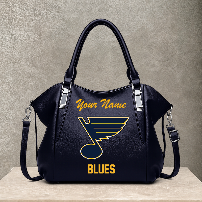 LIMITED EDITION - NEW CUSTOMIZED NHL14 SLB ST. LOUIS BLUES SHOULDER HANDBAG