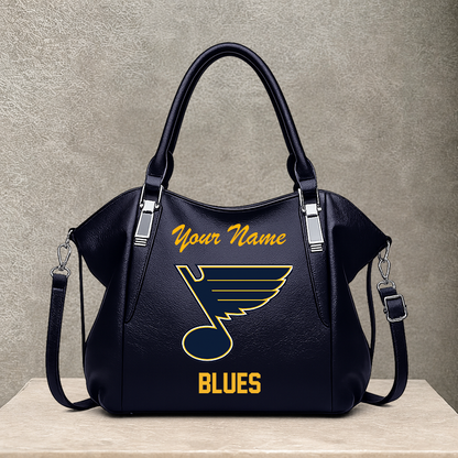 LIMITED EDITION - NEW CUSTOMIZED NHL14 SLB ST. LOUIS BLUES SHOULDER HANDBAG