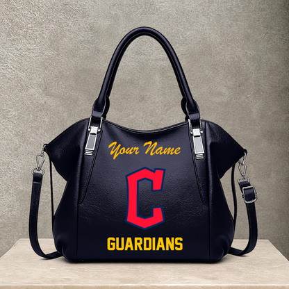 LIMITED EDITION - NEW CUSTOMIZED MLB13 CGS CLEVELAND GUARDIANS SHOULDER HANDBAG