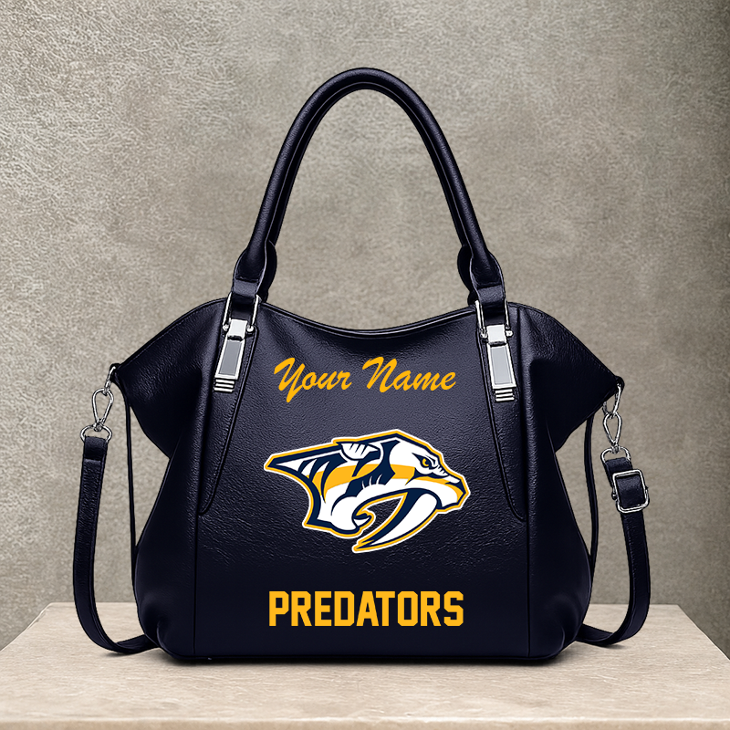 LIMITED EDITION - NEW CUSTOMIZED NHL31 NVP NASHVILLE PREDATORS SHOULDER HANDBAG