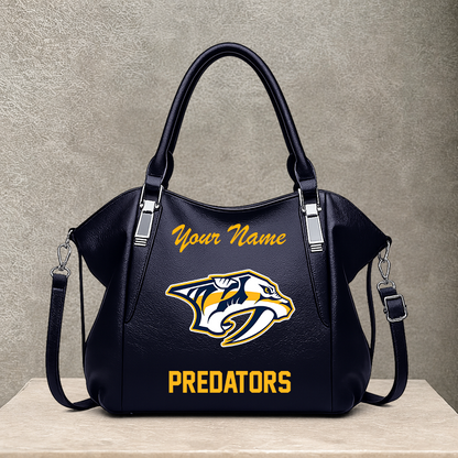 LIMITED EDITION - NEW CUSTOMIZED NHL31 NVP NASHVILLE PREDATORS SHOULDER HANDBAG