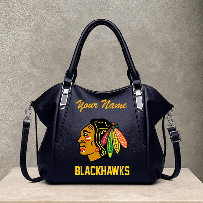 LIMITED EDITION - NEW CUSTOMIZED NHL08 CBH CHICAGO BLACKHAWKS SHOULDER HANDBAG