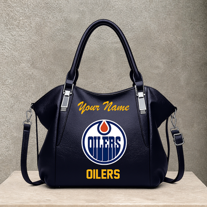 LIMITED EDITION - NEW CUSTOMIZED NHL03 EMO EDMONTON OILERS SHOULDER HANDBAG