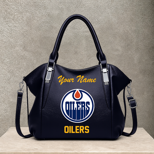LIMITED EDITION - NEW CUSTOMIZED NHL03 EMO EDMONTON OILERS SHOULDER HANDBAG