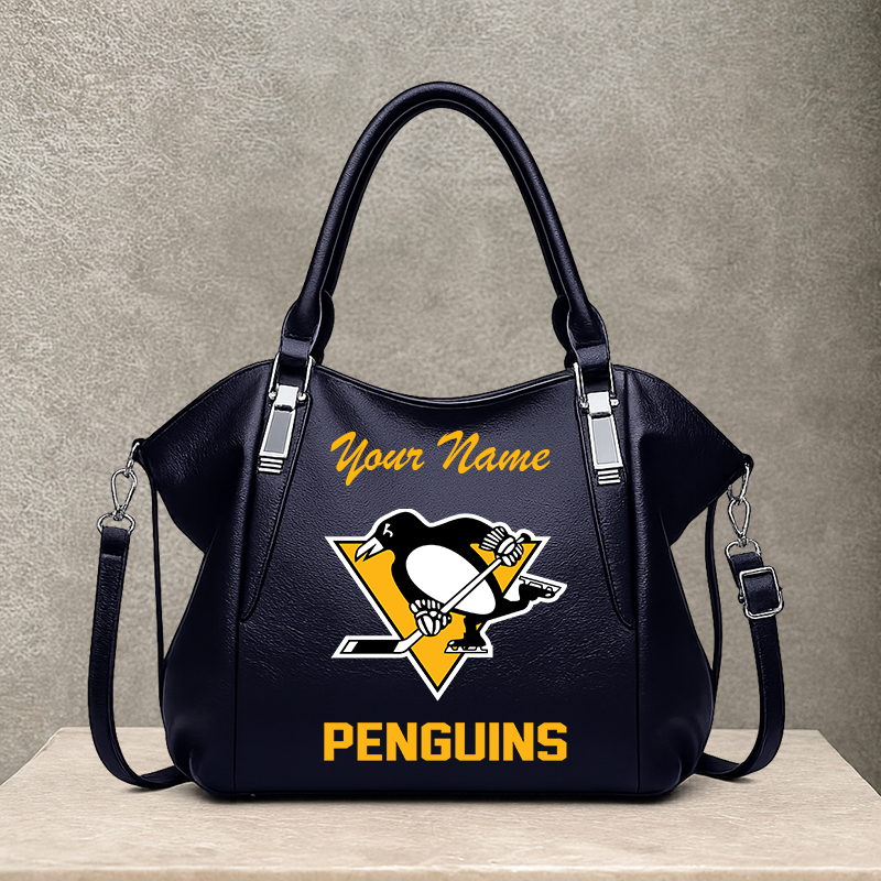 LIMITED EDITION - NEW CUSTOMIZED NHL26 PBP PITTSBURGH PENGUINS SHOULDER HANDBAG