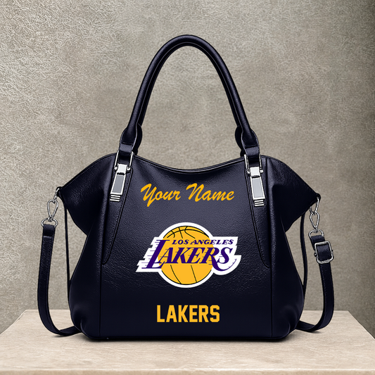 LIMITED EDITION - NEW CUSTOMIZED NBA09 LLA LOS ANGELES LAKERS SHOULDER HANDBAG