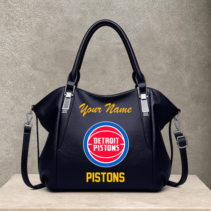 LIMITED EDITION - NEW CUSTOMIZED NBA14 DPI DETROIT PISTONS SHOULDER HANDBAG