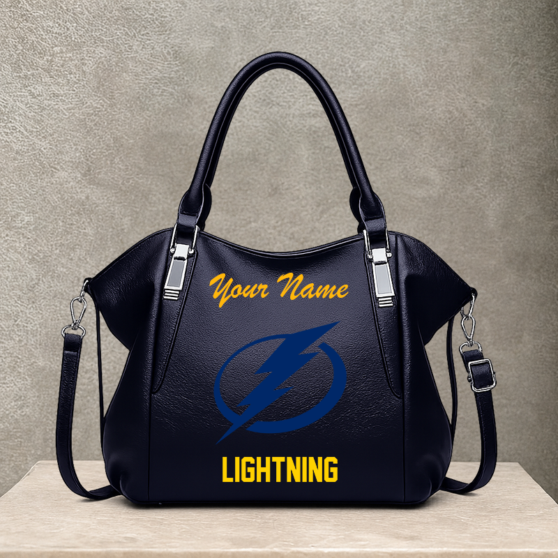 LIMITED EDITION - NEW CUSTOMIZED NHL12 TPL TAMPA BAY LIGHTNING SHOULDER HANDBAG