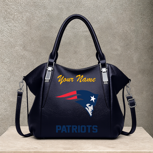 LIMITED EDITION - NEW CUSTOMIZED NFL27 NEP NEW ENGLAND PATRIOTS SHOULDER HANDBAG